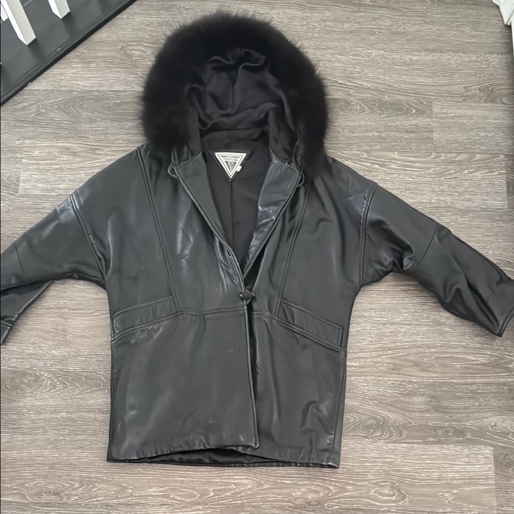 Marvin Richards Black Leather Biker Jacket